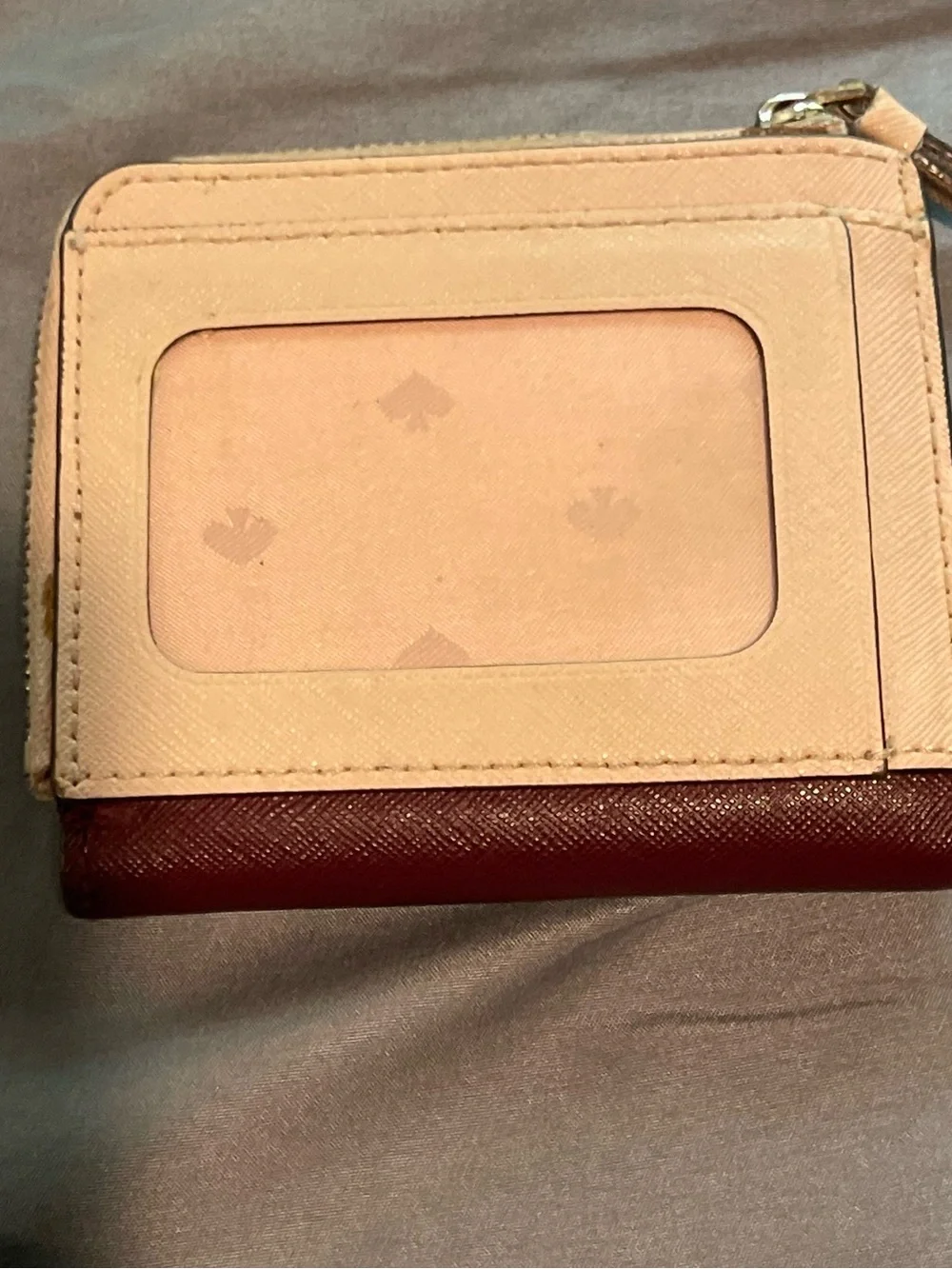 kate spade Two-Tone Wine and Blush Crossbody with Matching wallet